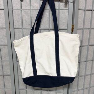 Joe Fresh Classic Navy and White Tote